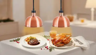 Nie mehr kalte Speisen: So revolutioniert die höhenverstellbare Buffet-Wärmelampe Ihr Festtagsbuffet